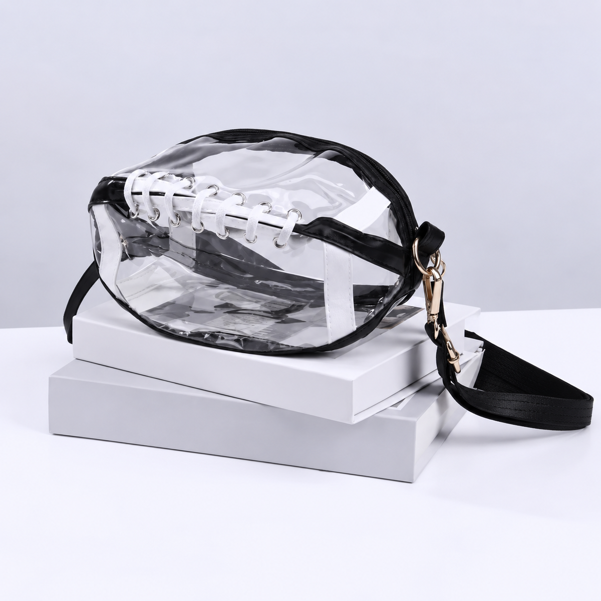 Clear Football Crossbody Purse