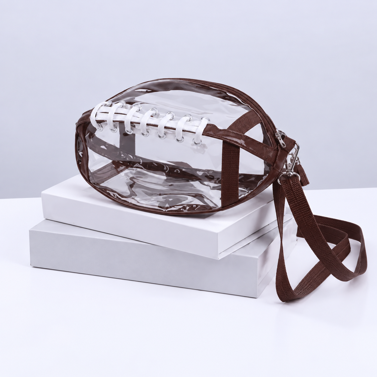 Clear Football Crossbody Purse