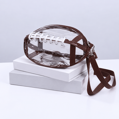 Clear Football Crossbody Purse