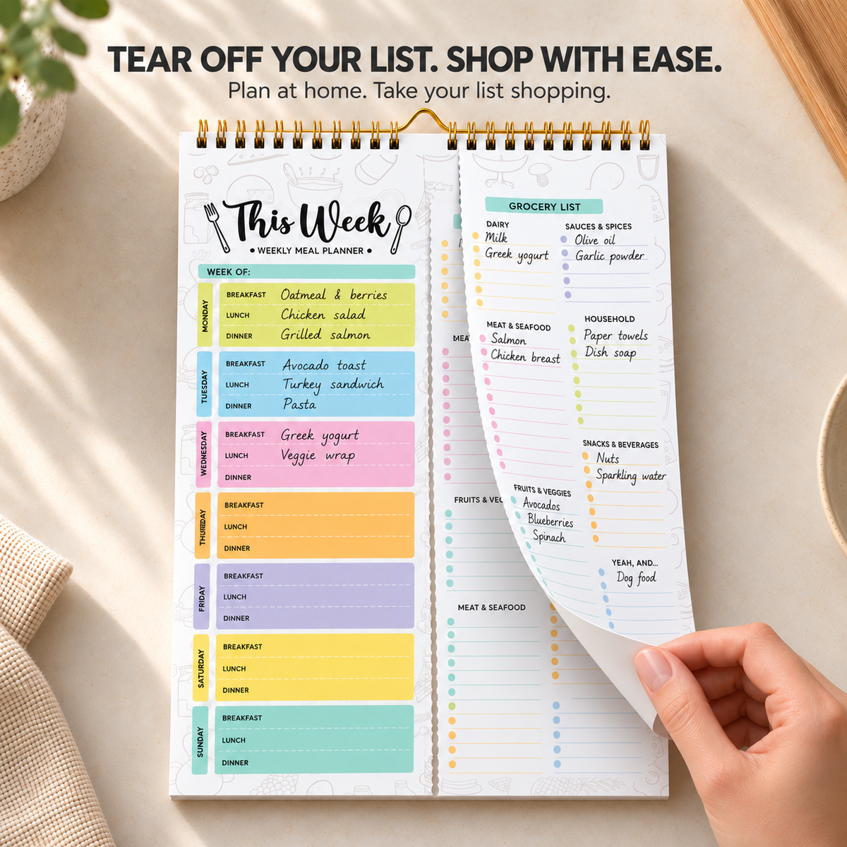 Weekly Meal Planner & Grocery List