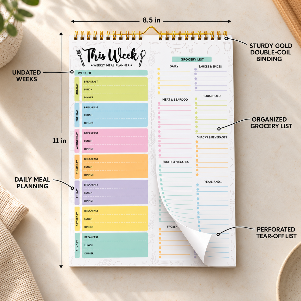 Weekly Meal Planner & Grocery List