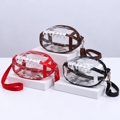 Clear Football Crossbody Purse