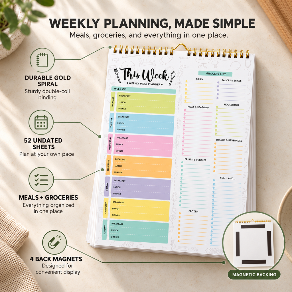 Weekly Meal Planner & Grocery List