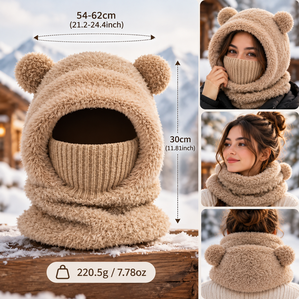 MELYCA™ Bear Ear Balaclava